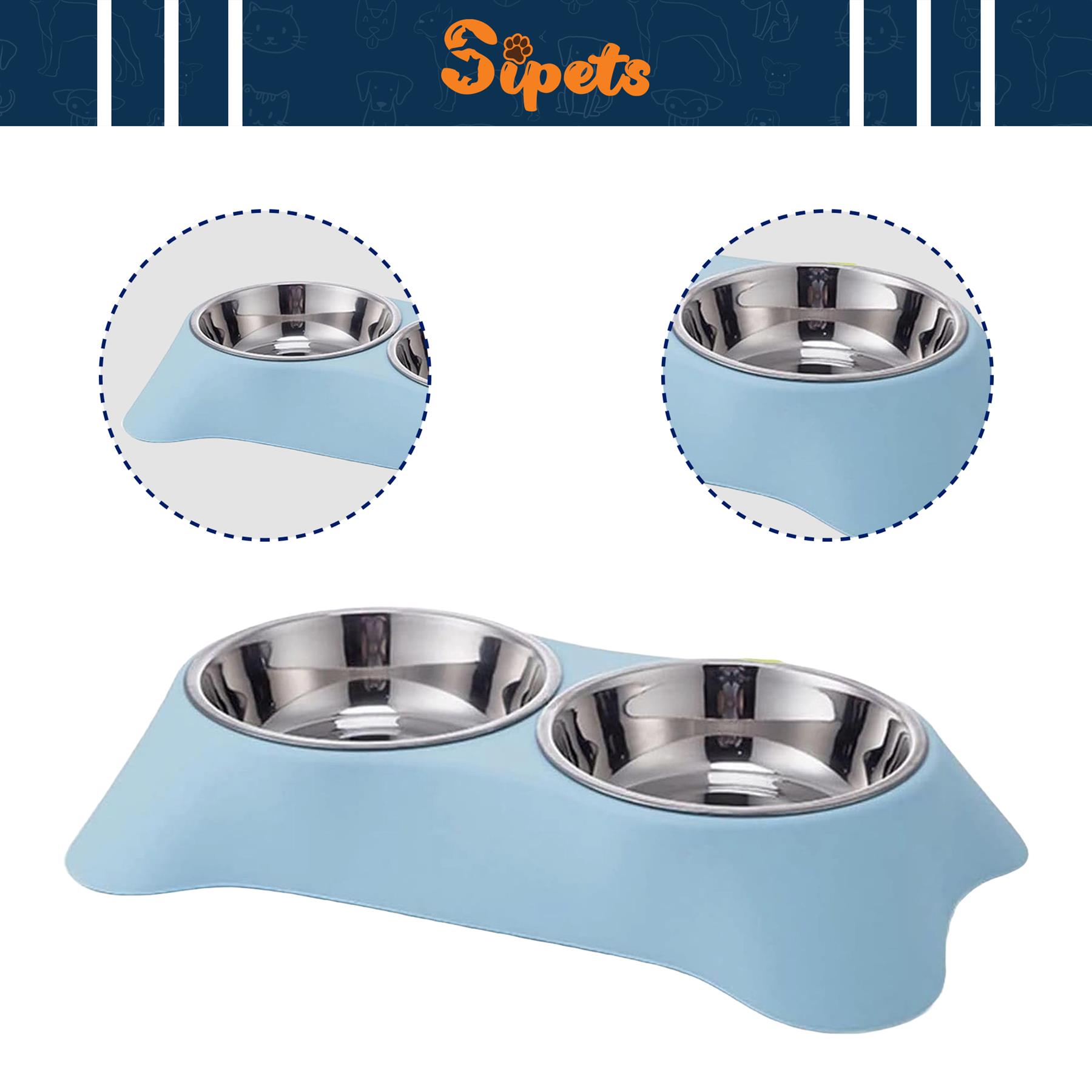 double dog bowl non slip stainless steel for food and water