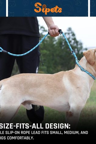 slip rope dog lead 1.8m, one size fits all, slip on rope leash