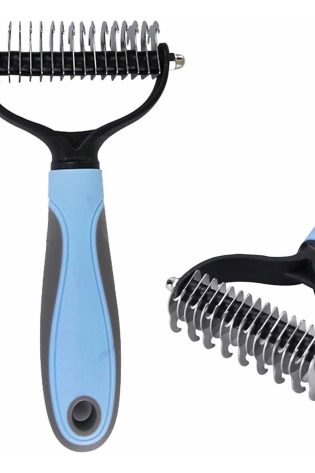 pet deshedding tool dematting comb for dog & cat