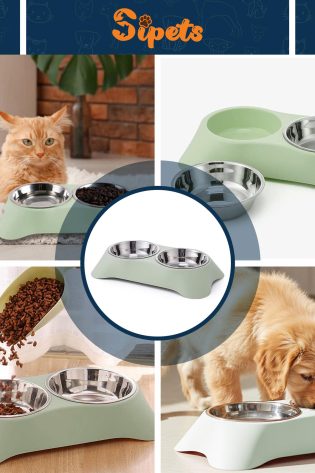 double dog bowl non slip stainless steel for food and water