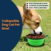 collapsible dog cat pet bowls food water feeding silicone portable travel